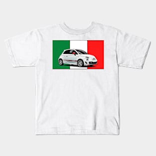 Abarth 500 Italian Print Kids T-Shirt